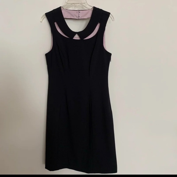 Anthropologie Little Black Dress Sz 4 Cut Out Neckline Sleeveless 9-H15 - Picture 1 of 8